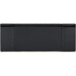 Meridian Furniture Amara Black Velvet King Bed with Added Panels
