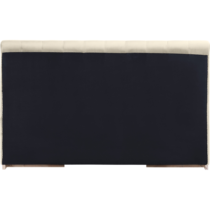Meridian Furniture Amara Cream Velvet King Bed