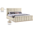 Meridian Furniture Amara Cream Velvet King Bed