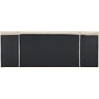 Meridian Furniture Amara Cream Velvet King Bed with Added Panels