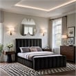 Meridian Furniture Amara Black Velvet Queen Bed
