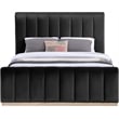 Meridian Furniture Amara Black Velvet Queen Bed
