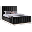 Meridian Furniture Amara Black Velvet Queen Bed