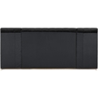 Meridian Furniture Amara Black Velvet Queen Bed with Added Panels