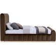 Meridian Furniture Amara Brown Velvet Queen Bed