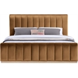 Meridian Furniture Amara Saddle Velvet King Bed