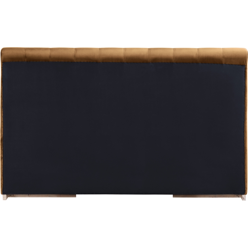 Meridian Furniture Amara Saddle Velvet King Bed