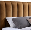 Meridian Furniture Amara Saddle Velvet Queen Bed with Added Panels