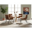 Meridian Furniture Viceroy Cognac Polyester Dining Chair (Set of 2)