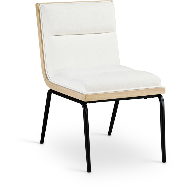 Meridian Furniture Viceroy Cream Polyester Dining Chair (Set of 2)