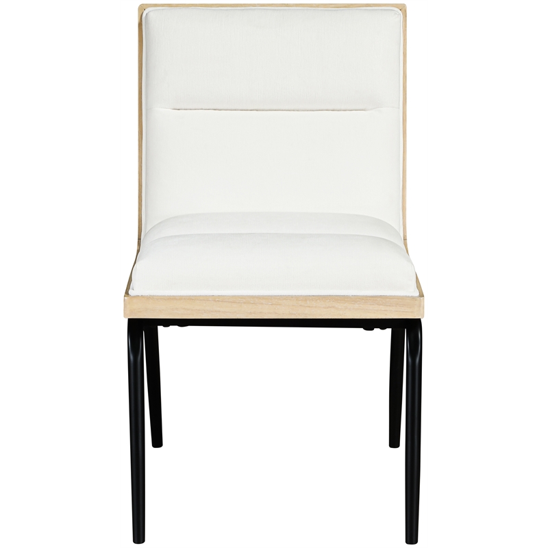 Meridian Furniture Viceroy Cream Polyester Dining Chair (Set of 2)
