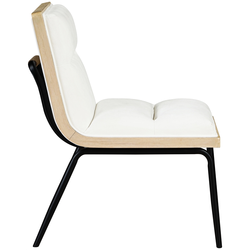 Meridian Furniture Viceroy Cream Polyester Dining Chair (Set of 2)