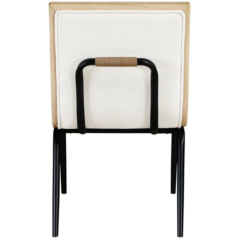 Meridian Furniture Viceroy Cream Polyester Dining Chair (Set of 2)