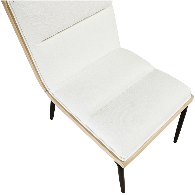 Meridian Furniture Viceroy Cream Polyester Dining Chair (Set of 2)