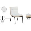 Meridian Furniture Viceroy Cream Polyester Dining Chair (Set of 2)