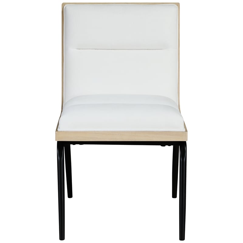 Meridian Furniture Viceroy Cream Polyester Dining Chair (Set of 2)
