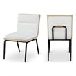 Meridian Furniture Viceroy Cream Polyester Dining Chair (Set of 2)