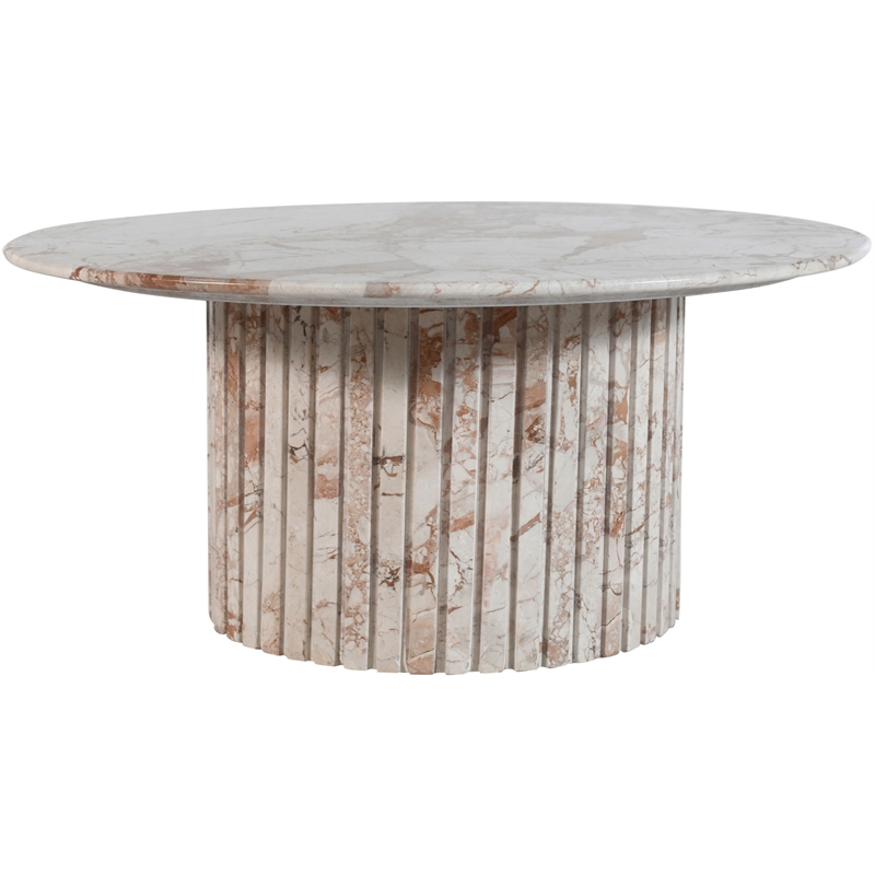 Meridian Furniture Genoa Cream Marble Coffee Table