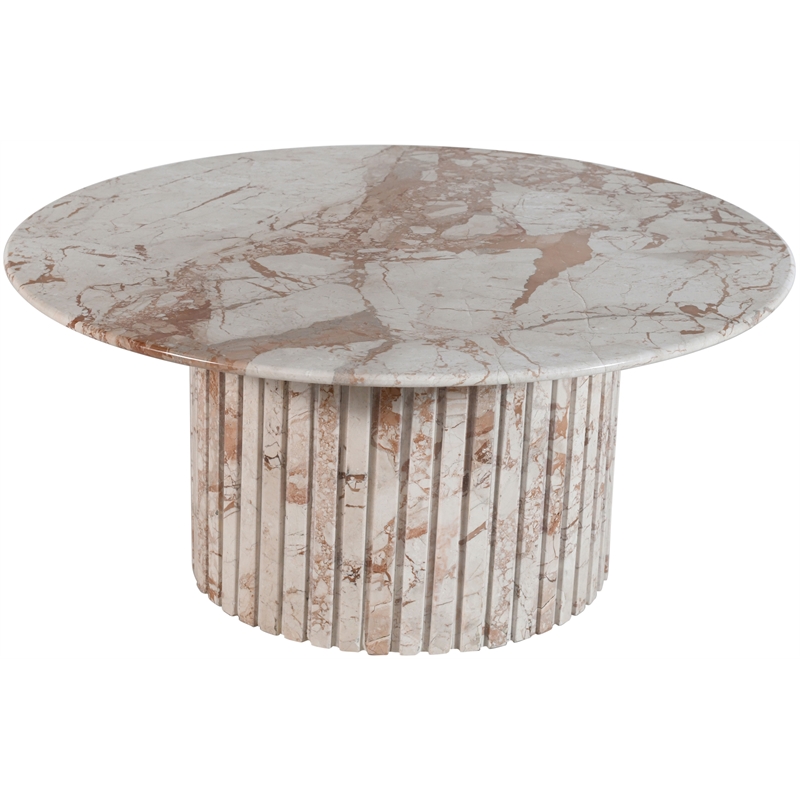 Meridian Furniture Genoa Cream Marble Coffee Table
