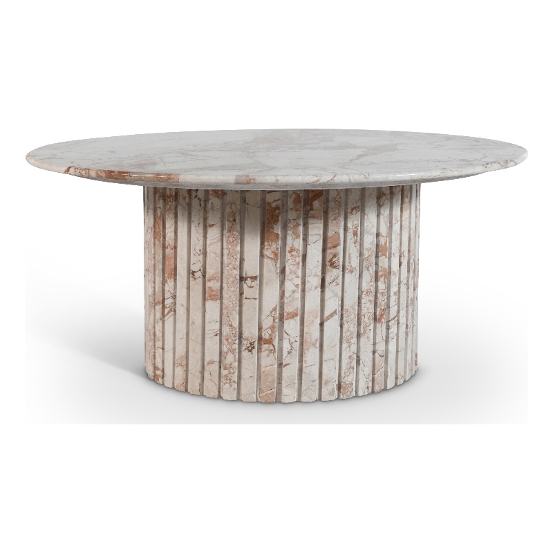 Meridian Furniture Genoa Cream Marble Coffee Table