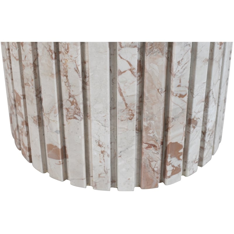 Meridian Furniture Genoa Cream Marble End Table