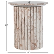 Meridian Furniture Genoa Cream Marble End Table