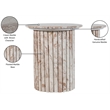 Meridian Furniture Genoa Cream Marble End Table