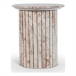 Meridian Furniture Genoa Cream Marble End Table