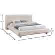 Meridian Furniture Blair Beige Fabric Upholstered King Bed