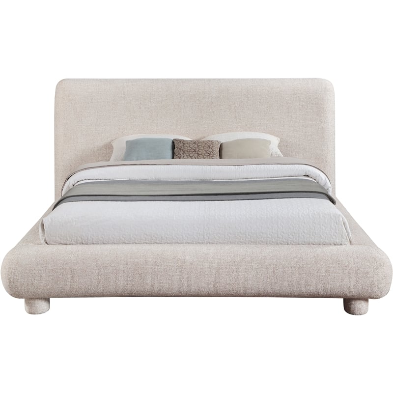 Meridian Furniture Blair Beige Fabric Upholstered Queen Bed