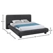 Meridian Furniture Blair Black Fabric Upholstered Full Bed