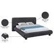 Meridian Furniture Blair Black Fabric Upholstered Full Bed