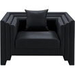 Meridian Furniture Everett Black Vegan Leather Upholstered Chair