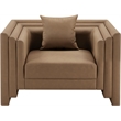 Meridian Furniture Everett Brown Vegan Leather Upholstered Chair