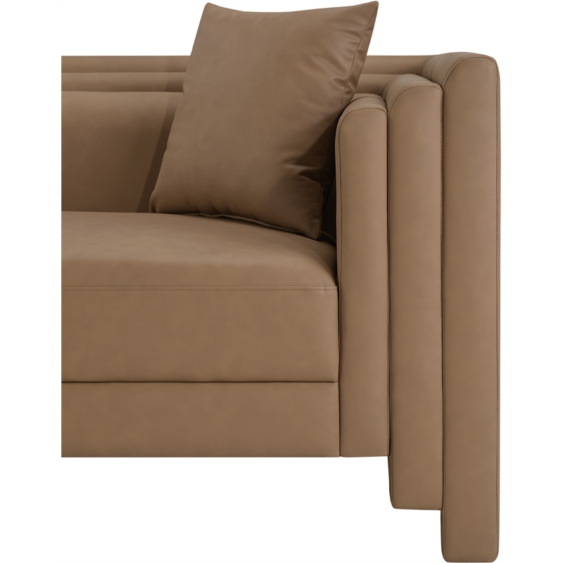 Meridian Furniture Everett Brown Vegan Leather Upholstered Chair