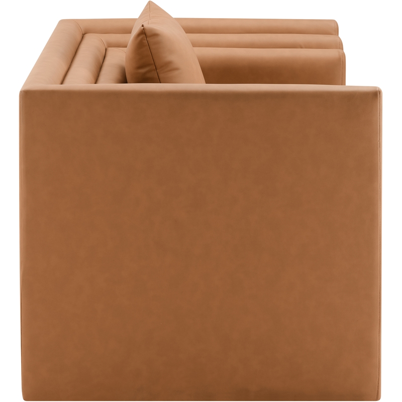 Meridian Furniture Everett Cognac Vegan Leather Upholstered Chair