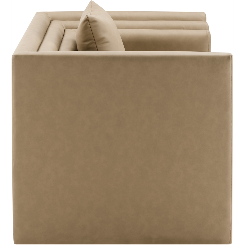 Meridian Furniture Everett Tan Vegan Leather Upholstered Chair