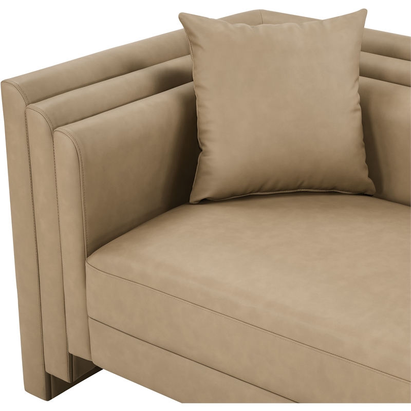 Meridian Furniture Everett Tan Vegan Leather Upholstered Chair