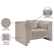 Meridian Furniture Everett Beige Chenille Fabric Upholstered Chair
