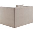 Meridian Furniture Everett Beige Chenille Fabric Upholstered Chair