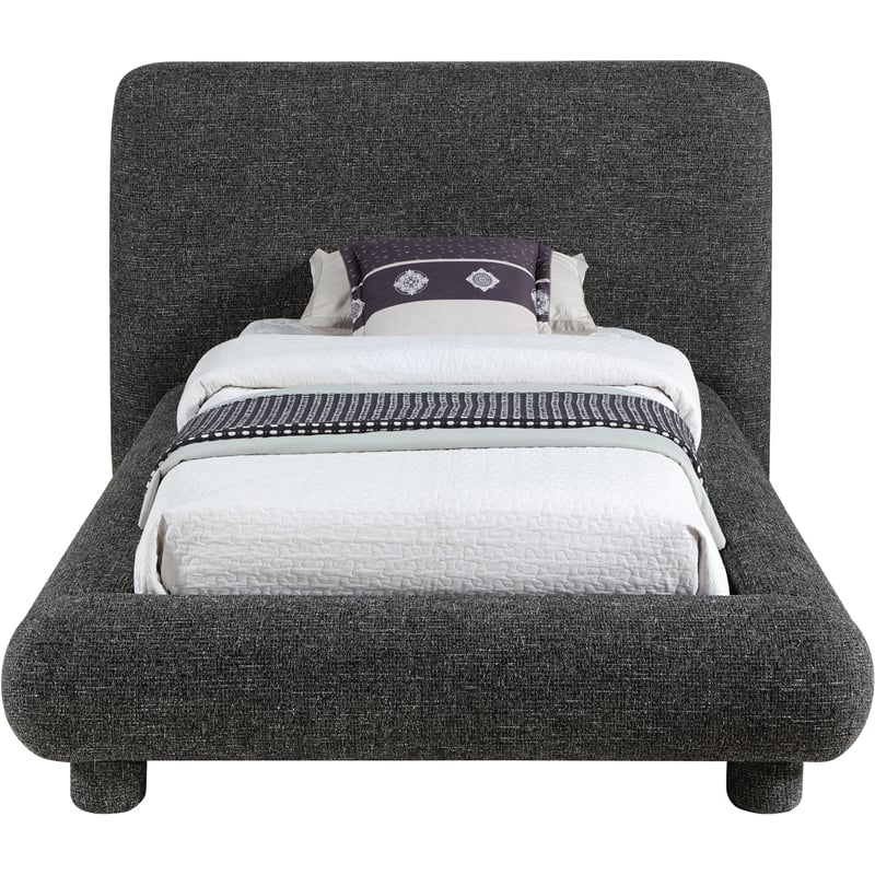Meridian Furniture Blair Black Fabric Upholstered Twin Bed