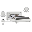 Meridian Furniture Blair Cream Fabric Upholstered Full Bed