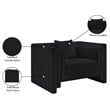 Meridian Furniture Everett Black Chenille Fabric Upholstered Chair
