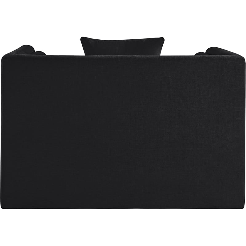 Meridian Furniture Everett Black Chenille Fabric Upholstered Chair