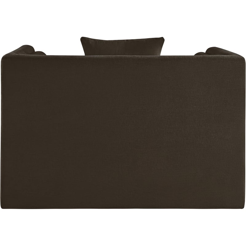 Meridian Furniture Everett Brown Chenille Fabric Upholstered Chair