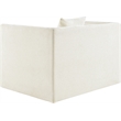 Meridian Furniture Everett Cream Chenille Fabric Upholstered Chair
