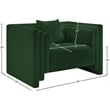 Meridian Furniture Everett Green Chenille Fabric Upholstered Chair