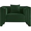 Meridian Furniture Everett Green Chenille Fabric Upholstered Chair
