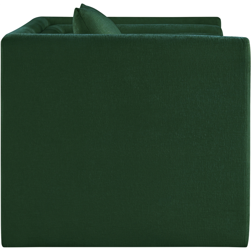 Meridian Furniture Everett Green Chenille Fabric Upholstered Chair