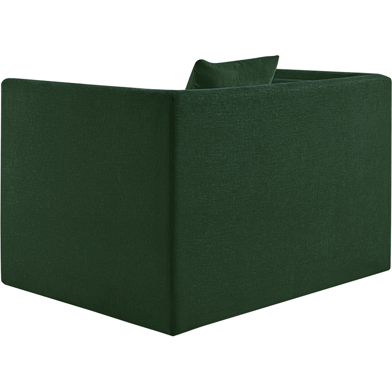 Meridian Furniture Everett Green Chenille Fabric Upholstered Chair